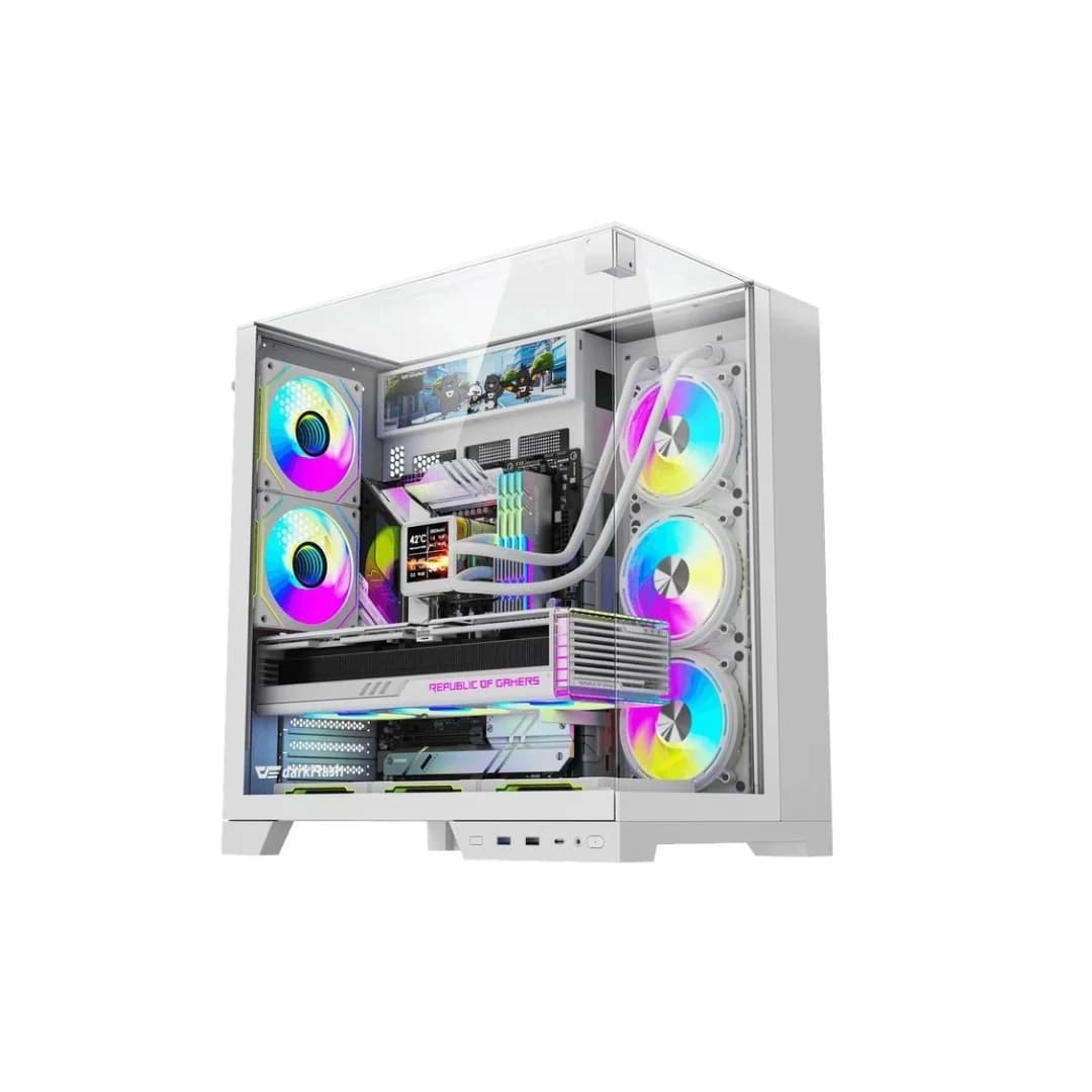 DarkFlash TH285 Plus - Computer Case, White — thumbnail 1 of 4