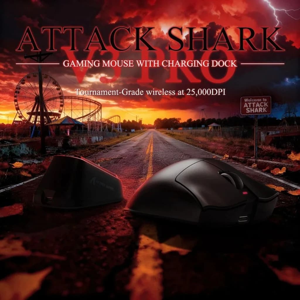 Attack Shark V3 Pro Wireless Gaming Mouse - Black — thumbnail 4 of 5