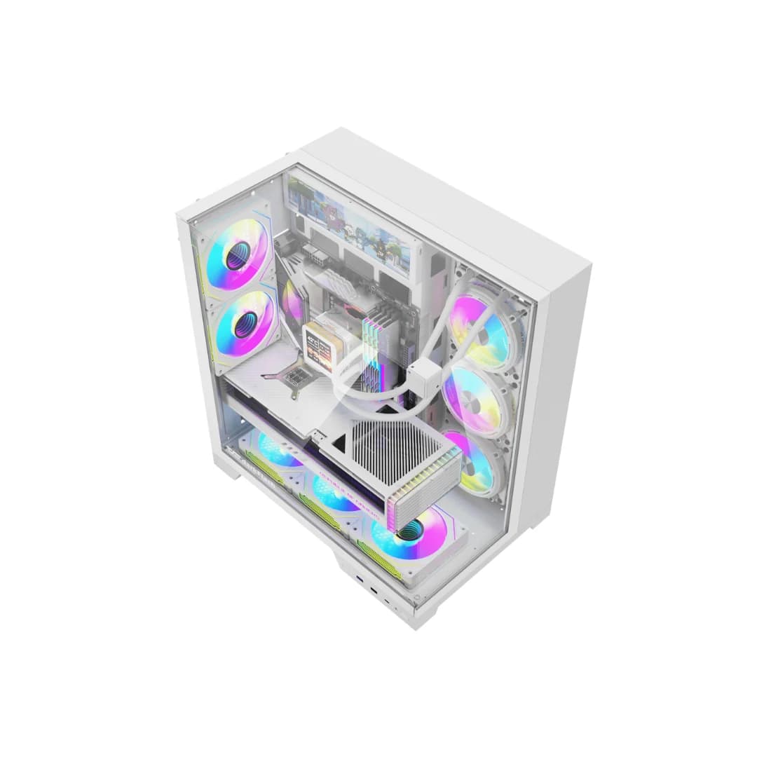 DarkFlash TH285 Plus - Computer Case, White — thumbnail 3 of 4