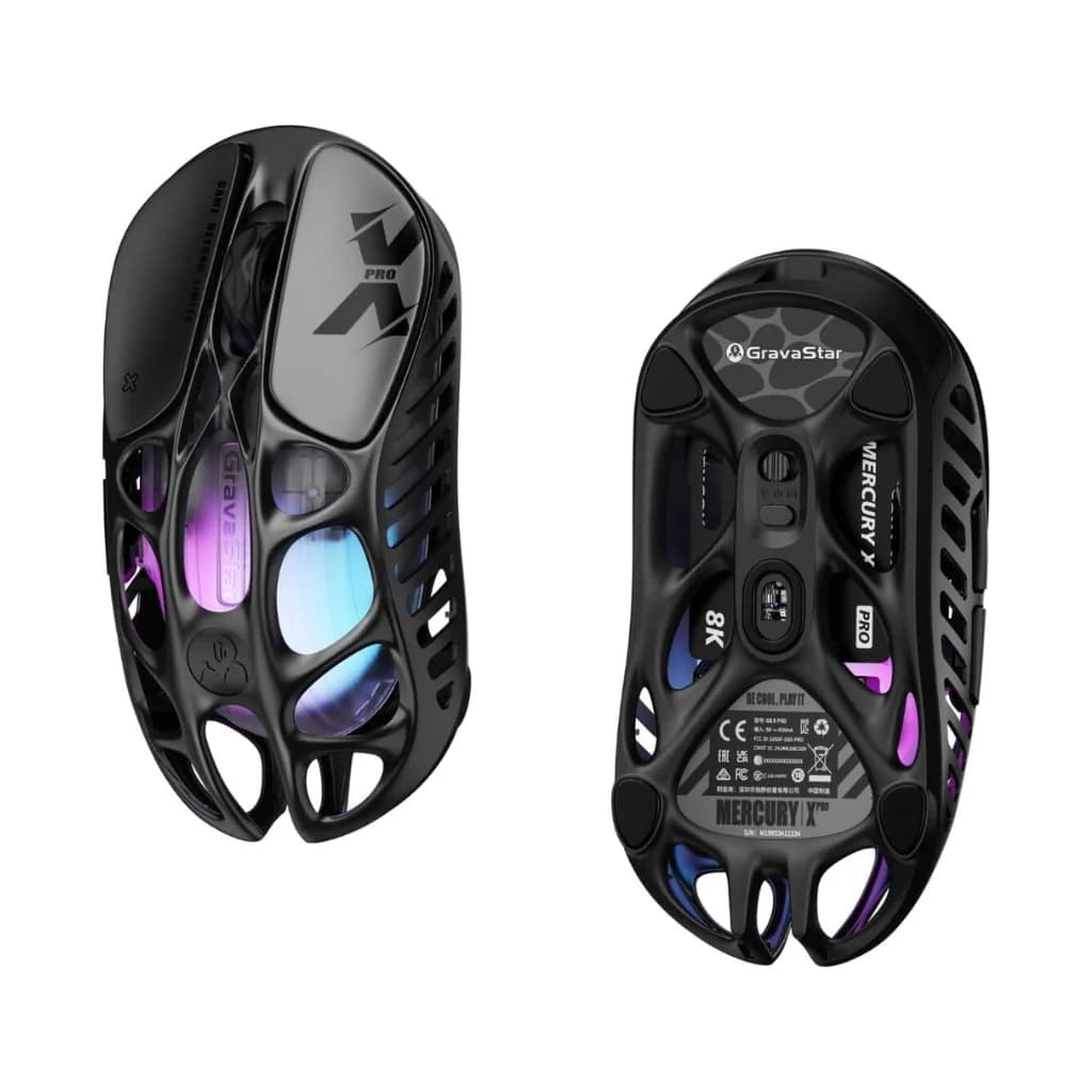 GravaStar Mercury X Pro 8KHz Wireless Gaming Mouse - Galaxy Black — thumbnail 3 of 3