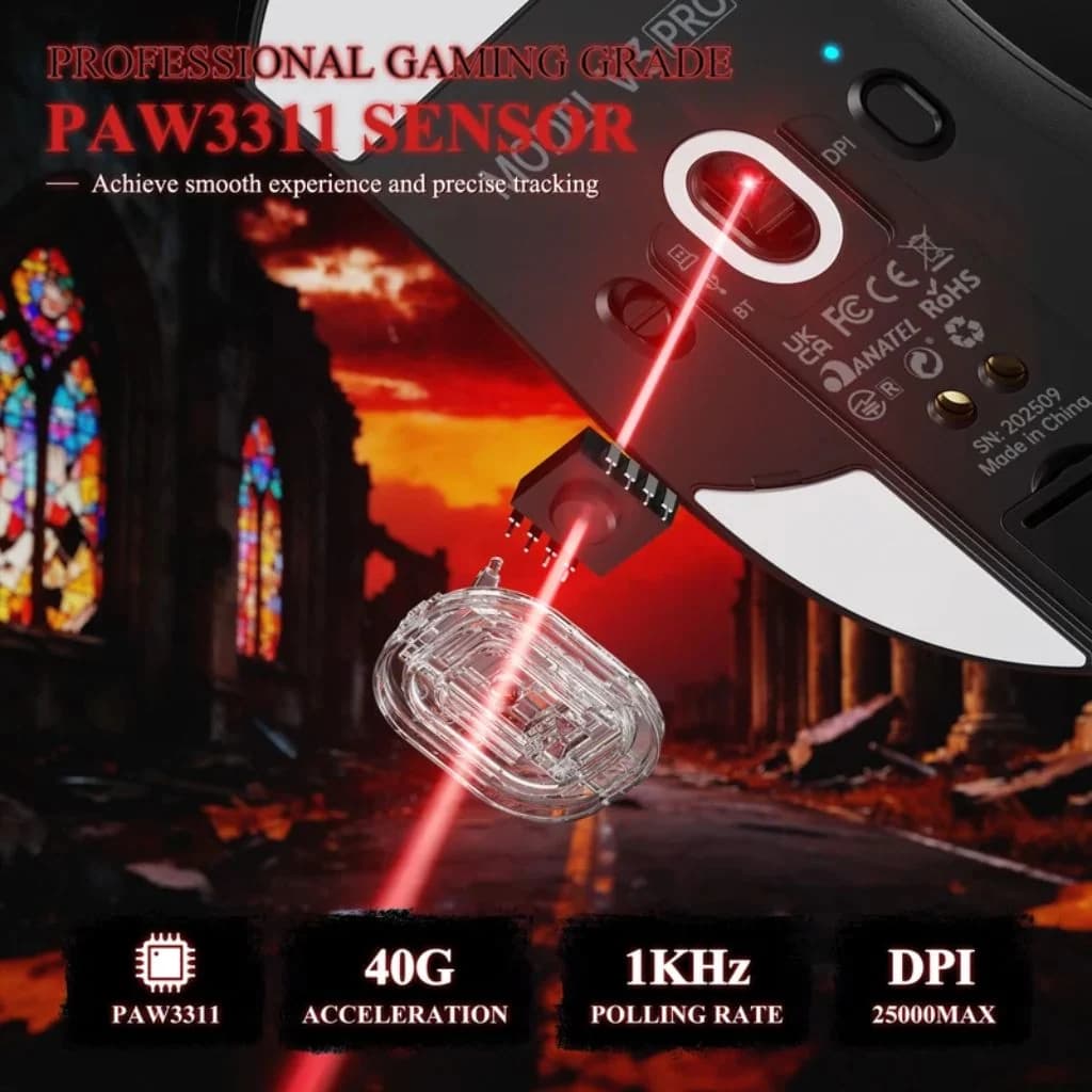Attack Shark V3 Pro Wireless Gaming Mouse - Black — thumbnail 5 of 5