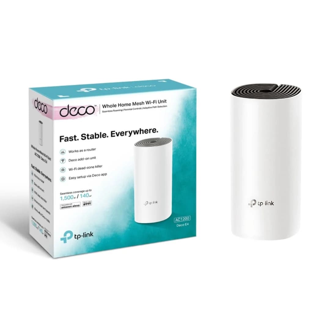 TP-Link Deco E4 AC1200 Whole Home Mesh Wi-Fi 5 System 1-Pack