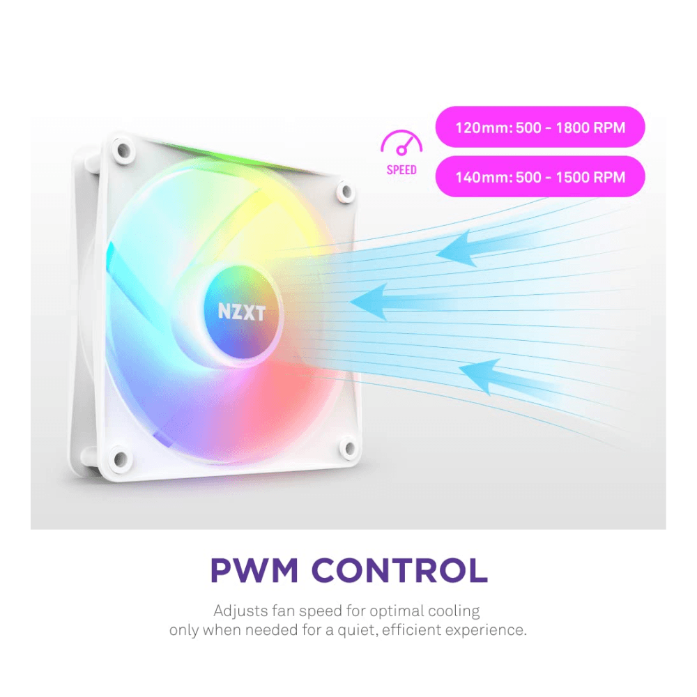 NZXT FAN CASE F120 RGB WHITE — thumbnail 3 of 3