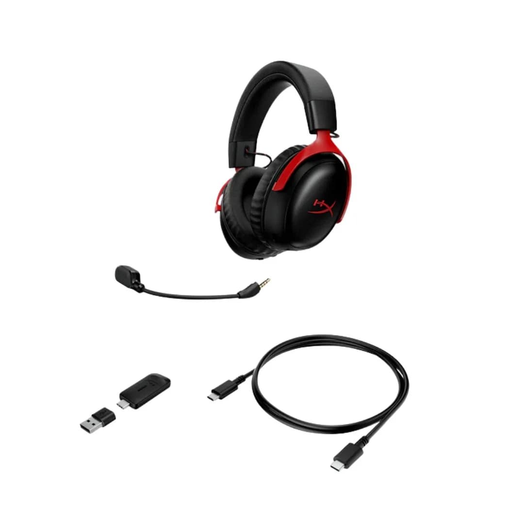 HyperX Cloud III S Wireless Gaming Headset - Black & Red — thumbnail 4 of 6