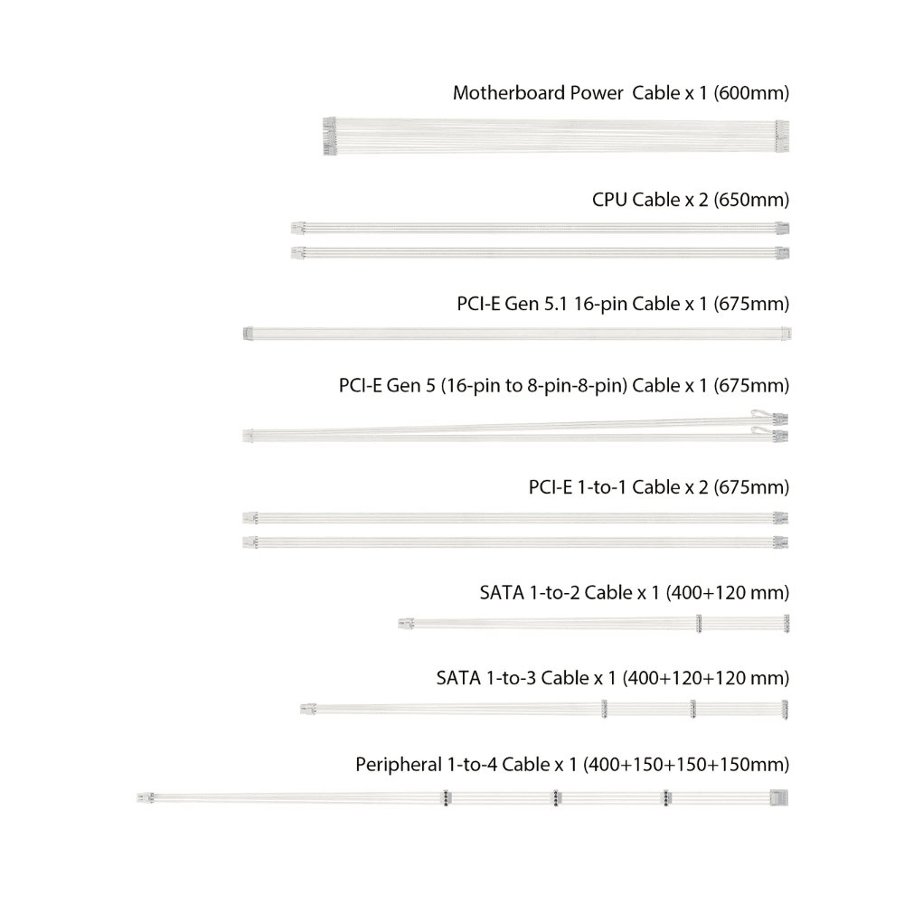 ASUS TUF GAMING 1000W 80+ PLUS GOLD WHITE Power Supply — thumbnail 2 of 5