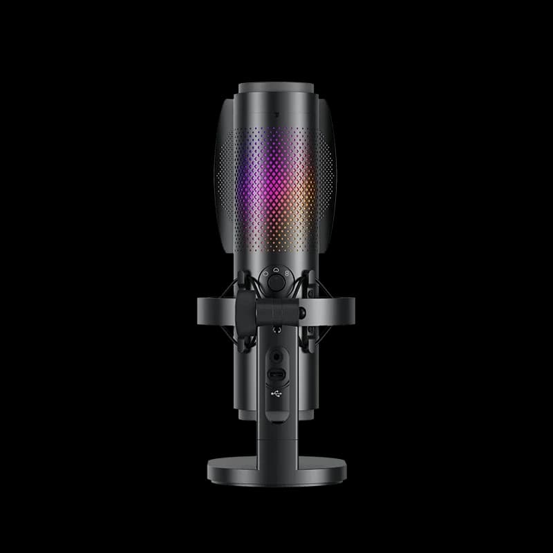 BOYA K9 Professional USB Condenser Microphone , 48kHz/24-bit Hi-Fi Audio , 3 Polar Patterns , AI Noise Cancellation , RGB Lighting , Real-Time Monitoring , Gain Control , Desktop Stand — thumbnail 3 of 4