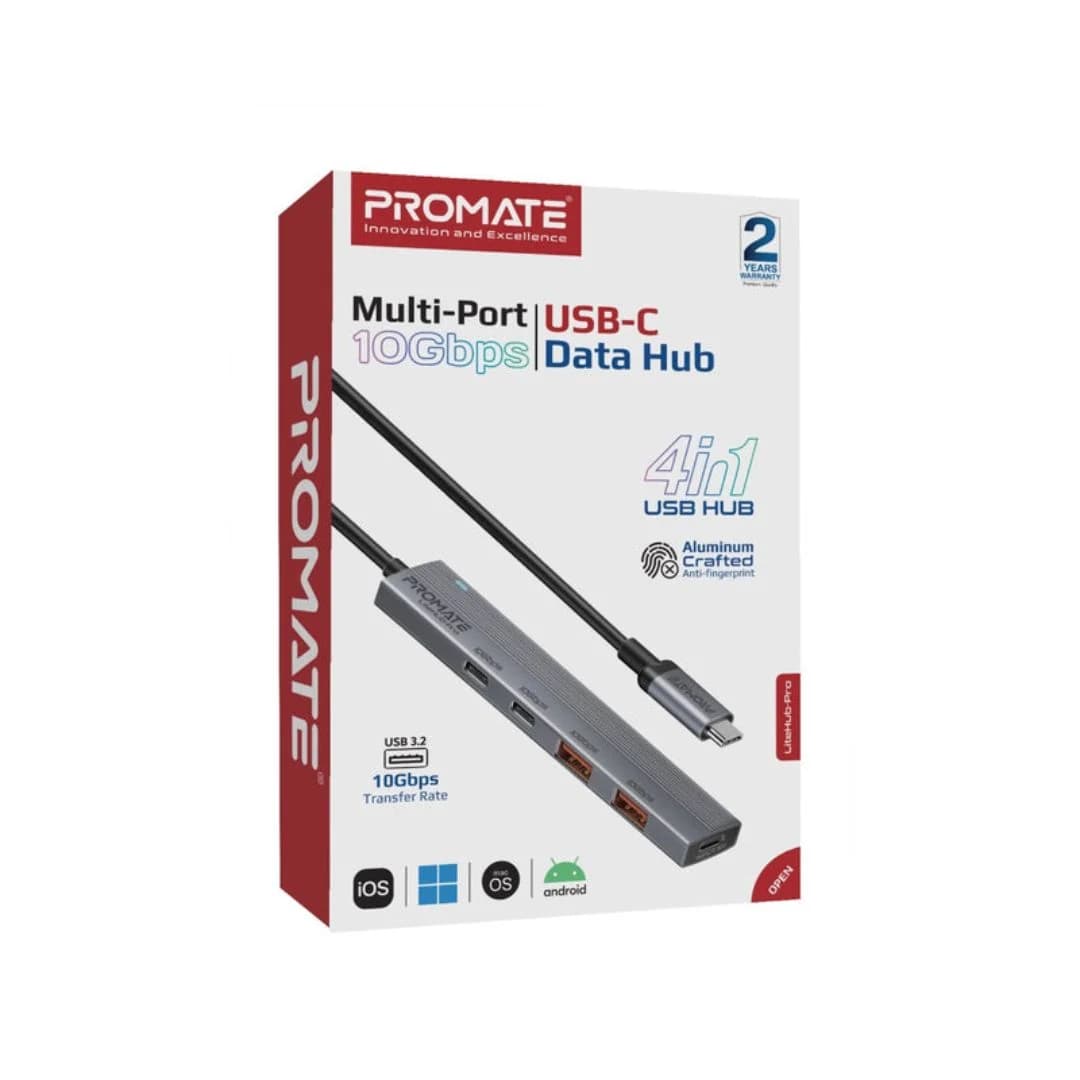Promate LiteHub-Pro Multi-Port 10Gbps USB-C Data Hub — thumbnail 2 of 4