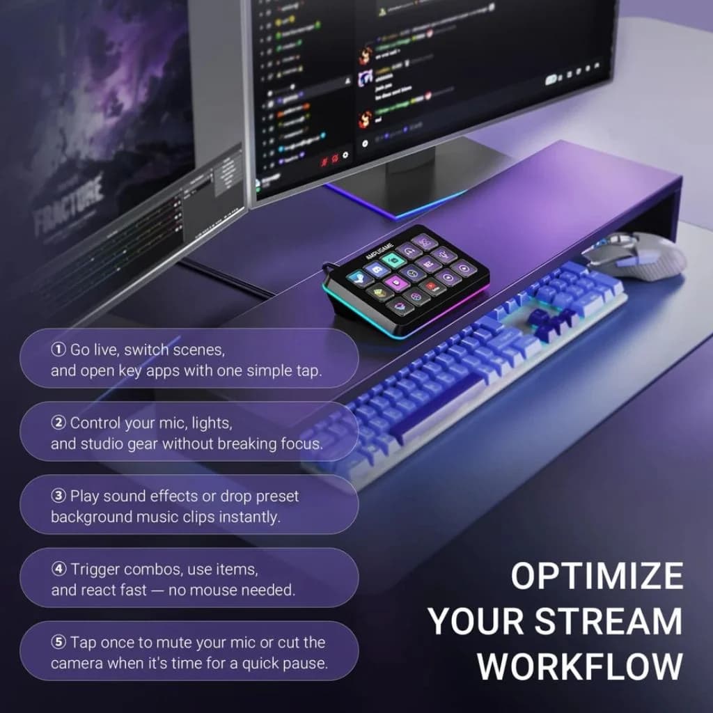 FIFINE AmpliGame D6 - RGB Stream Controller Deck — thumbnail 7 of 7