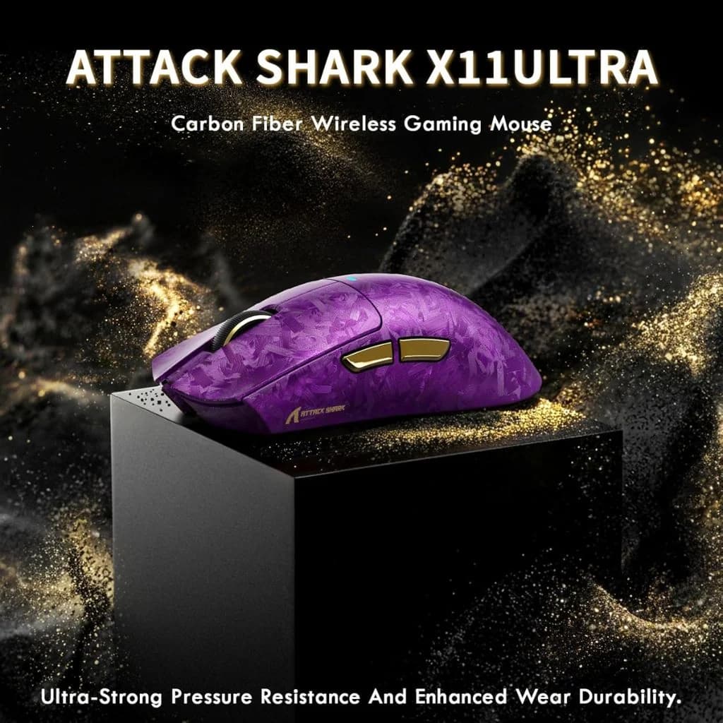 Attack Shark X11 Ultra carbon fiber Wireless - Purple — thumbnail 2 of 6