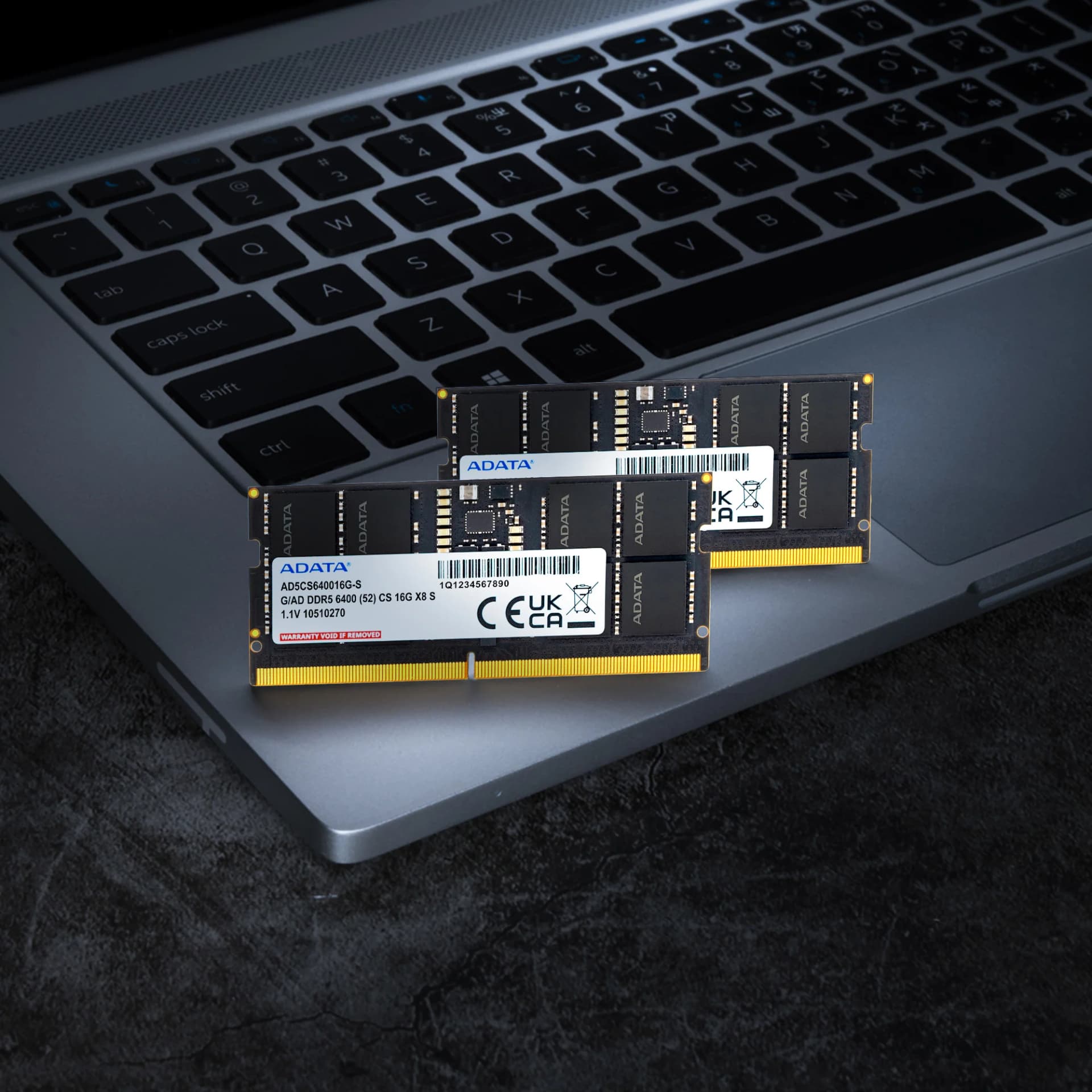 ADATA DDR5 SO-DIMM Memory Module – 6400 MT/s, 1.1 V, Built-In PMIC & On-Die ECC, 16GB Laptop RAM — thumbnail 2 of 5