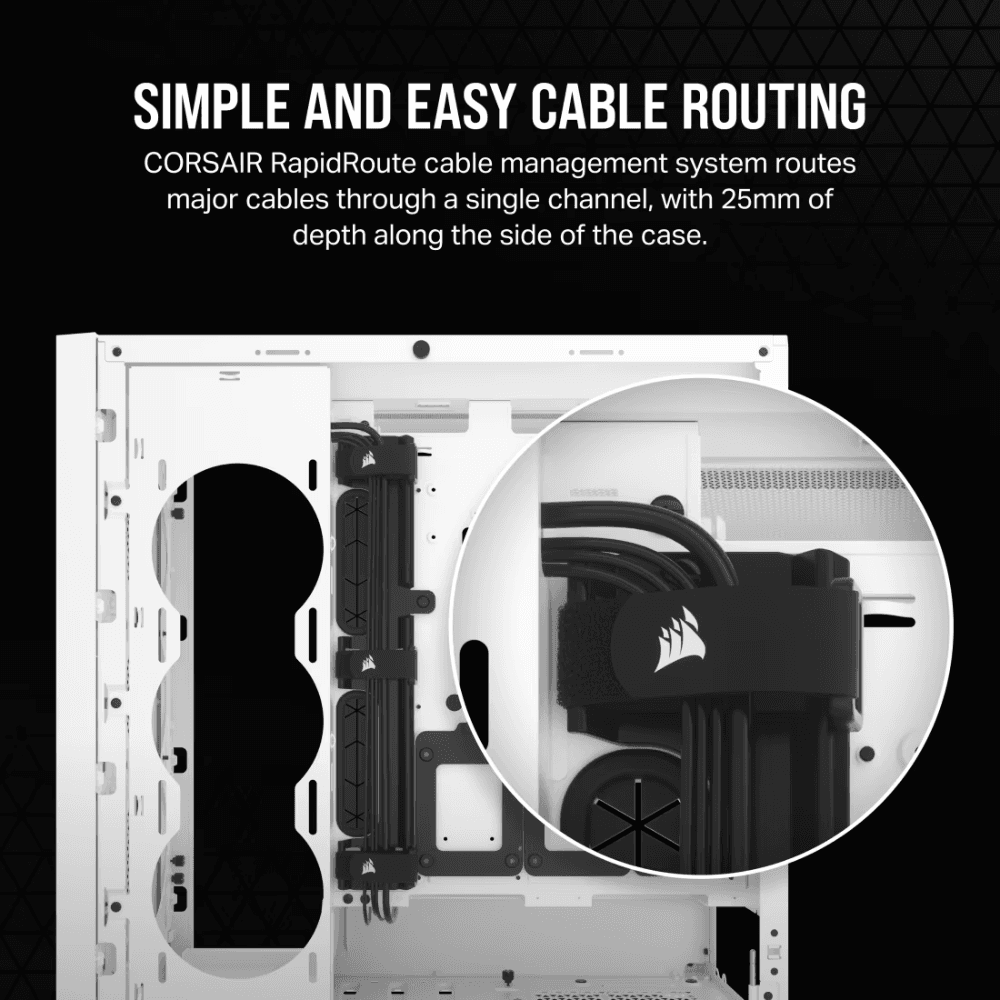 CORSAIR 5000D AIRFLOW CORE MT TEMP GLASS CASE WHITE — thumbnail 6 of 9