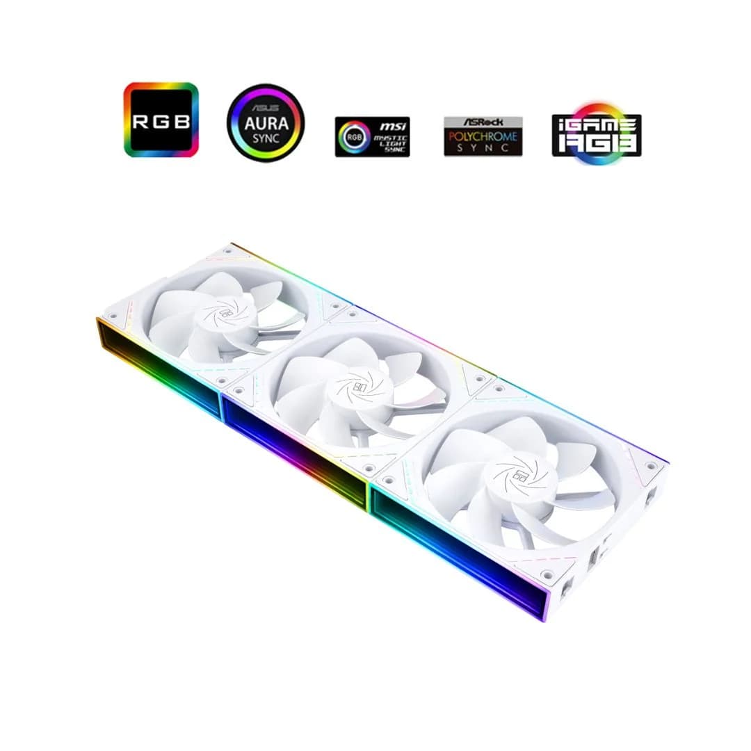 Thermalright TL-M12QR X3 Reverse Fan Kit 120mm 3 Fan ARGB - White