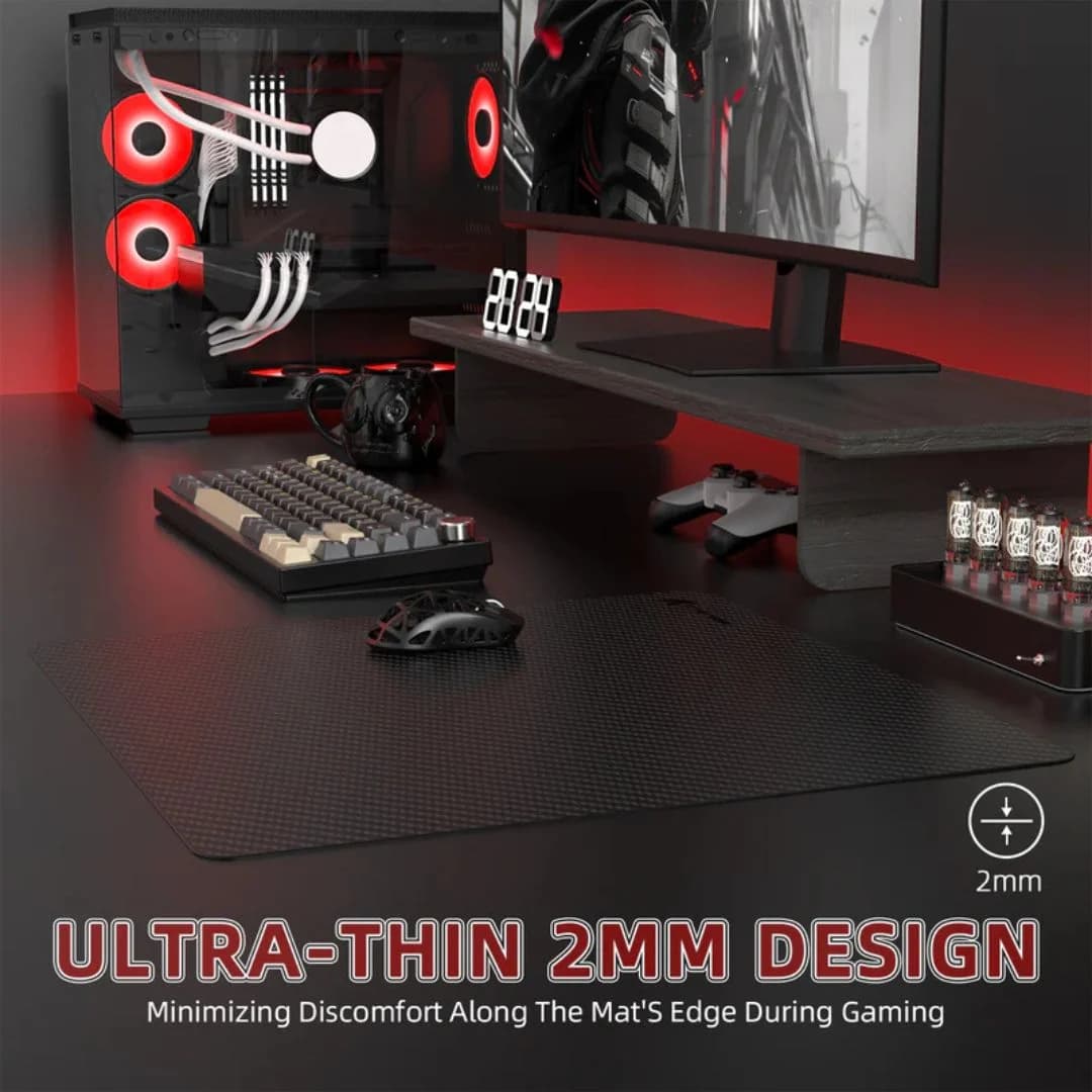 ATTACK SHARK CM04 XL 490x490mm Carbon Fiber Gaming Mouse Pad - Eclipse Black — thumbnail 4 of 6