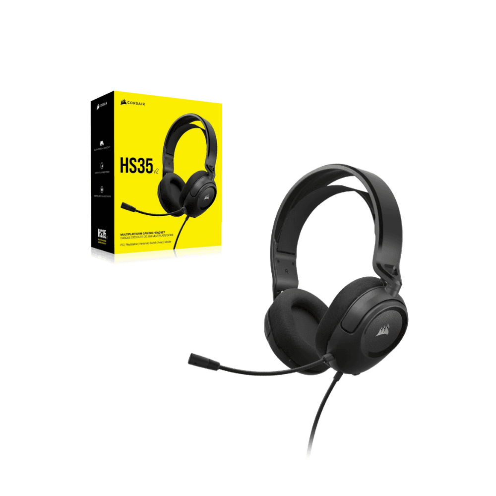 CORSAIR HS35 v2 Multiplatform Gaming Headset – Carbon