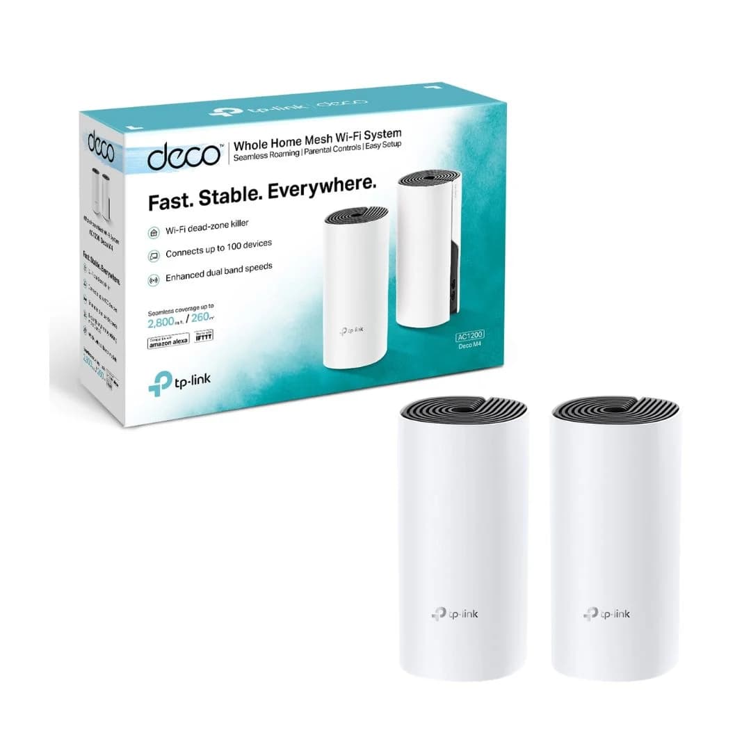 TP-Link Deco M4 AC1200 Whole Home Mesh Wi-Fi 5 System 2-Pack