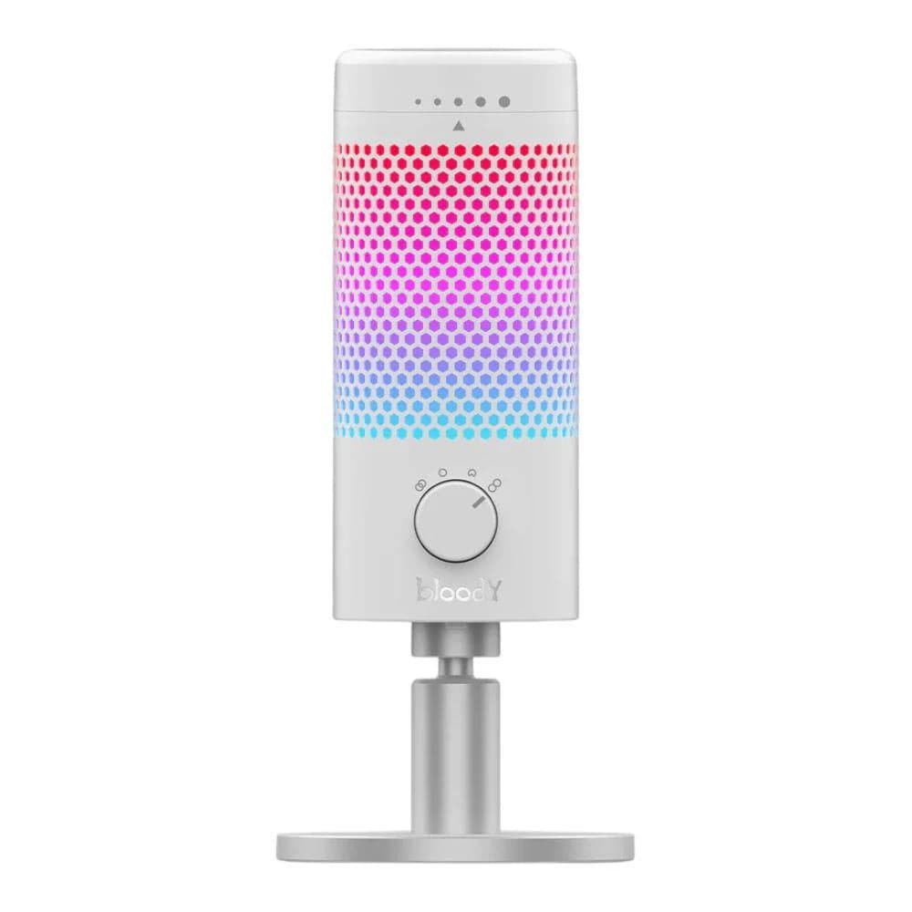 Bloody GM50 Pro USB Streaming Microphone – 4 Polar Patterns, RGB Lighting, Tap-to-Mute, High-Fidelity Sound for PC, Mac & Consoles