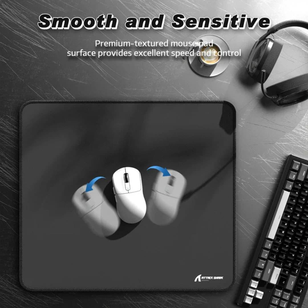 ATTACK SHARK CM02 Gaming Mousepad - Black — thumbnail 3 of 5