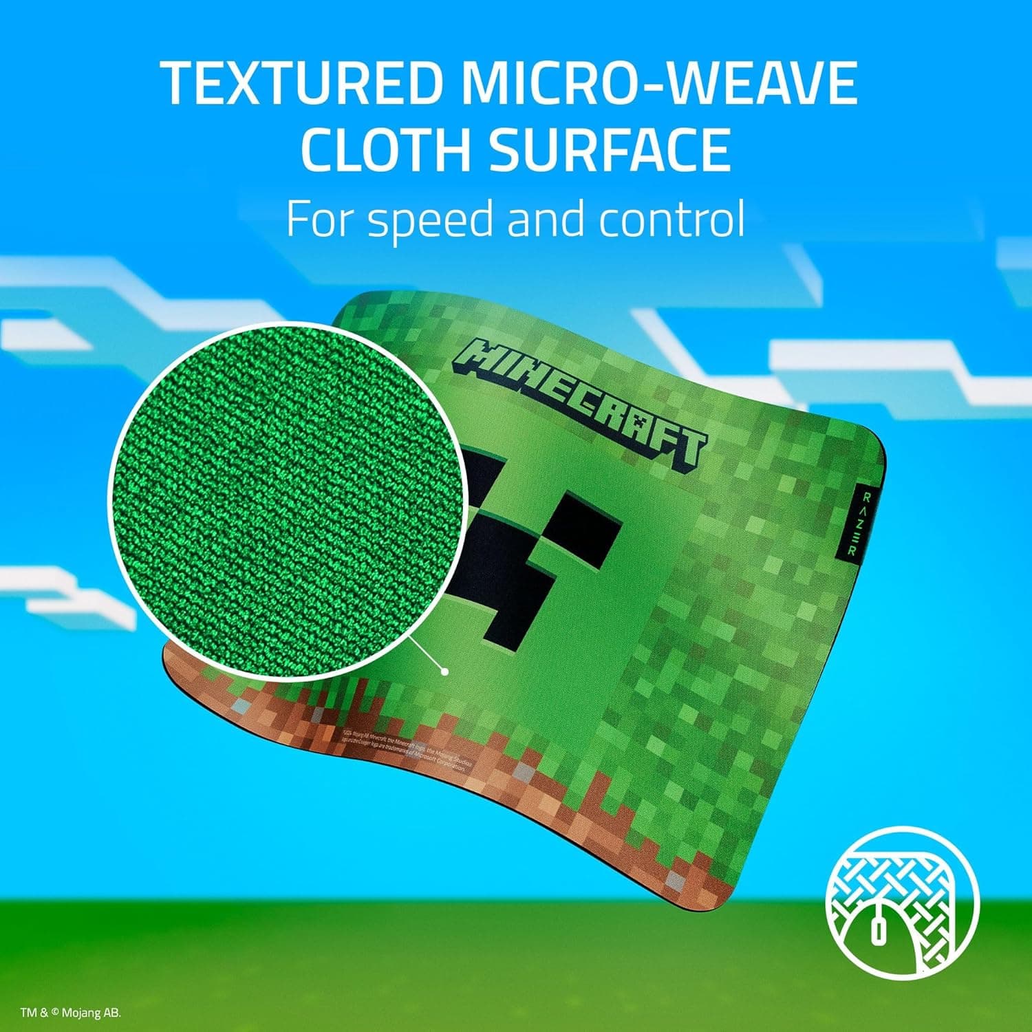 Razer Gigantus V2 Medium Gaming Mouse Pad - Minecraft Edition - Soft Surface for Precision and Contro — thumbnail 7 of 8