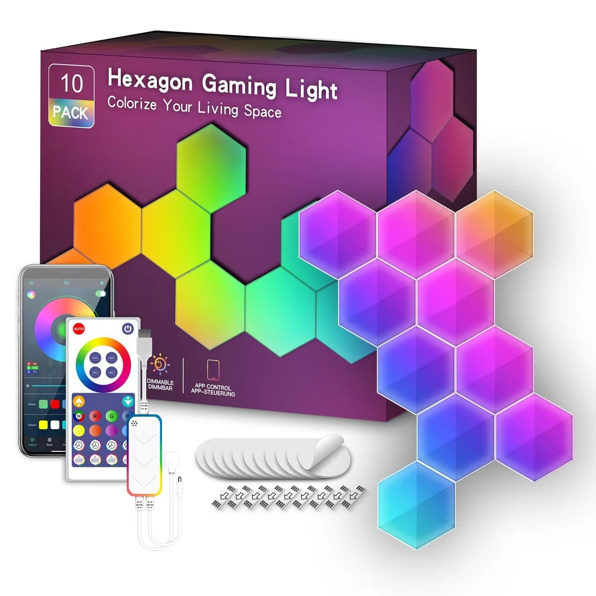Hexagon Gaming Light (6 Piece) — thumbnail 4 of 4