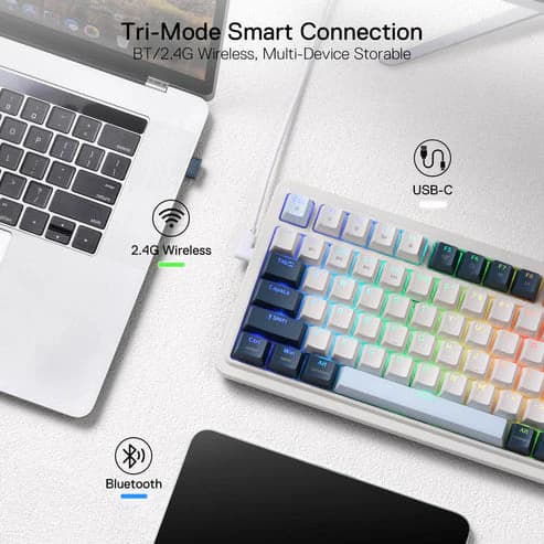 Redragon k686WB-RGB-PRO 98+1 gasket wireless mechanical keyboard — thumbnail 2 of 6