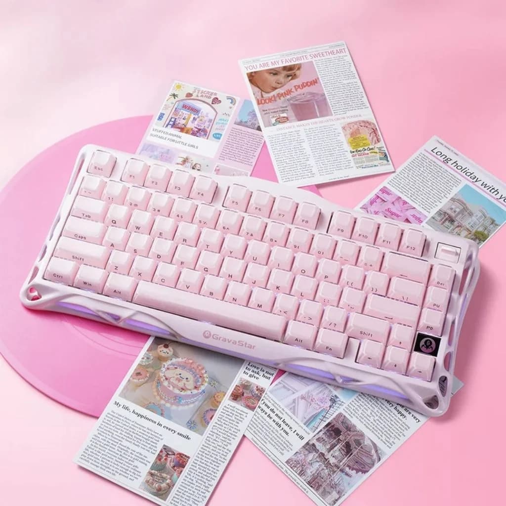Gravastar Mercury K1 Special Edition Rapid Trigger Wireless - Sakura Pink  Gaming Keyboard — thumbnail 5 of 6