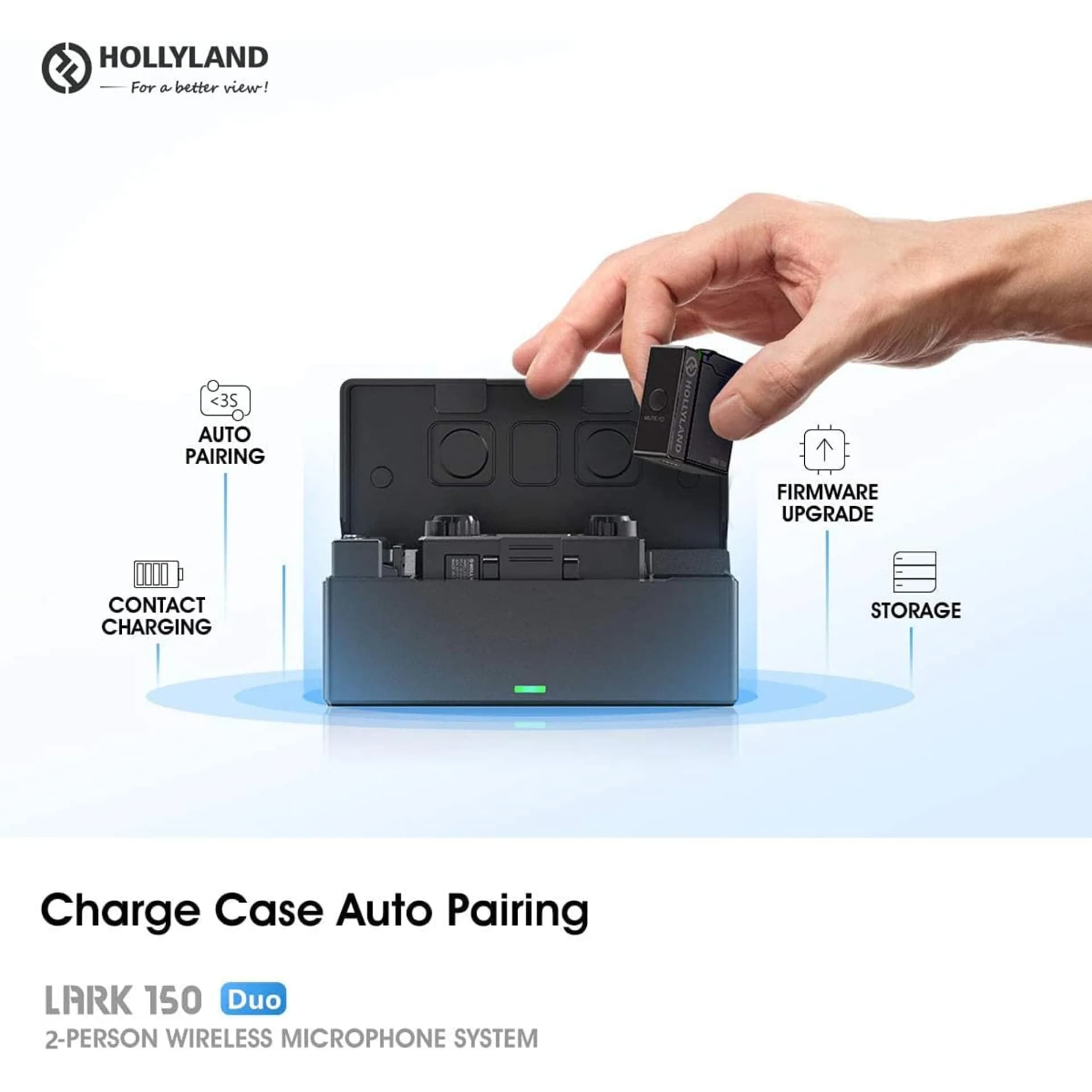 Hollyland LARK 150 Duo - Wireless Lavalier Microphone — thumbnail 2 of 4