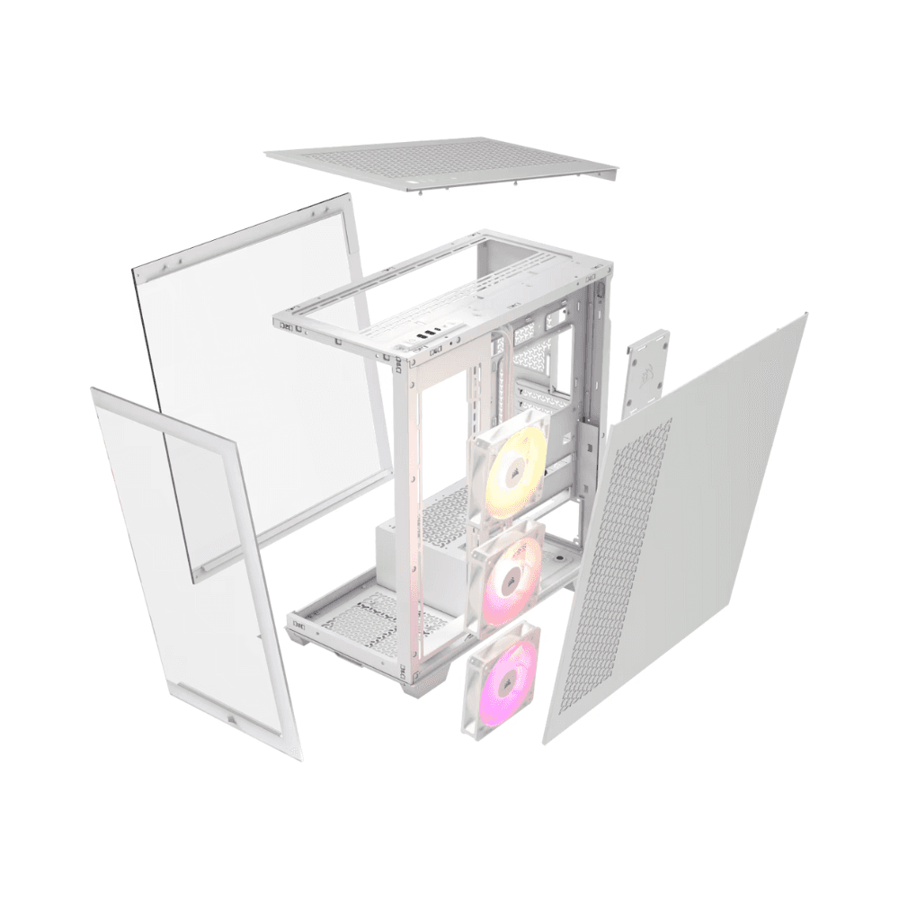 CORSAIR 3500X ICUE LINK RGB TEMPERED GLASS MT CASE  WHITE — thumbnail 6 of 6