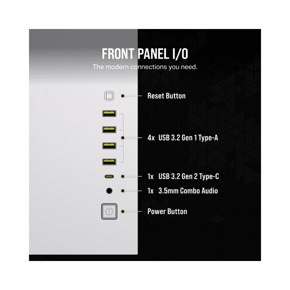 CORSAIR 6500X TEMPERED GLASS MT CASE RGB WHITE ICUE LINK — thumbnail 4 of 6
