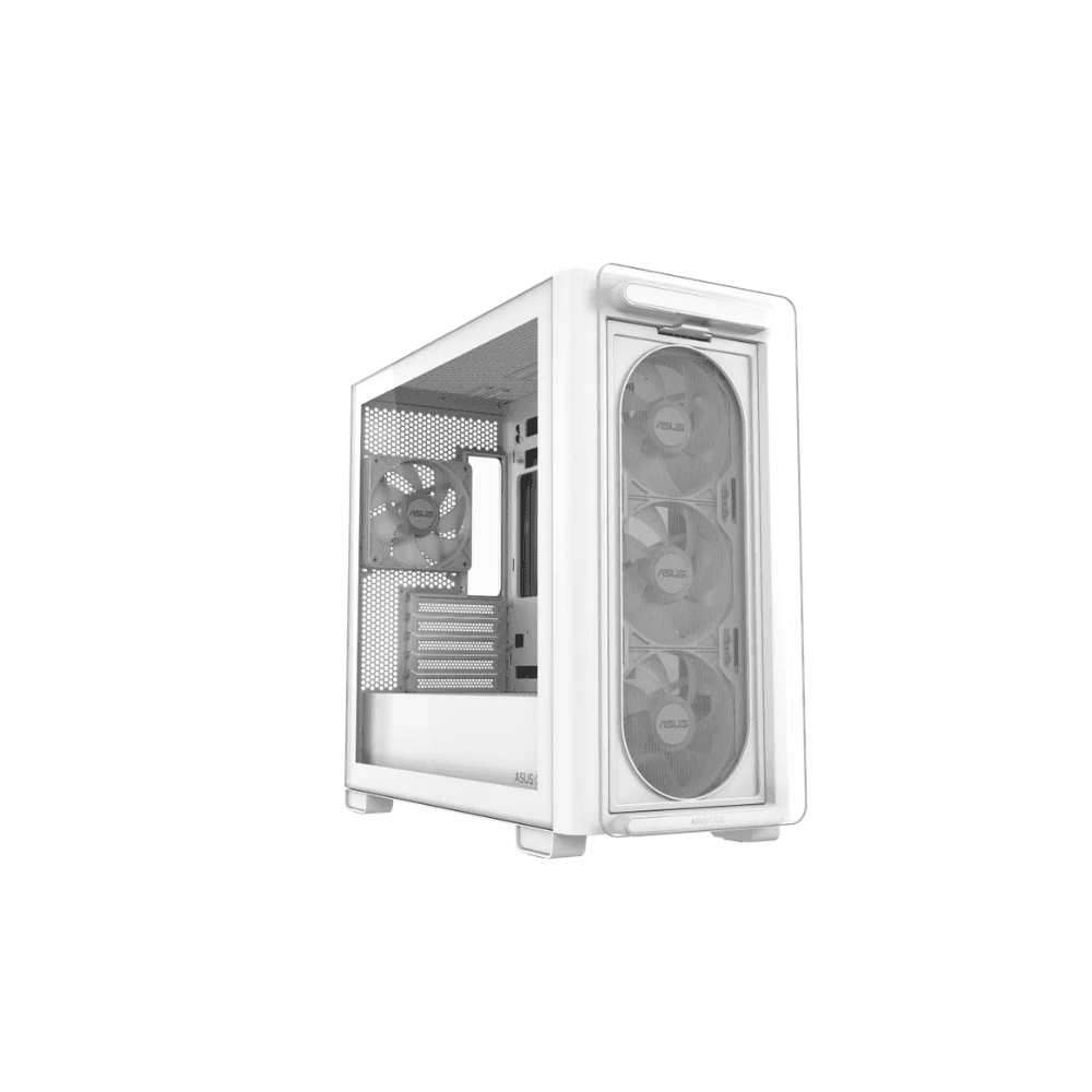ASUS A23 PLUS ARGB Micro-ATX Gaming Case – Tempered Glass White — thumbnail 2 of 9