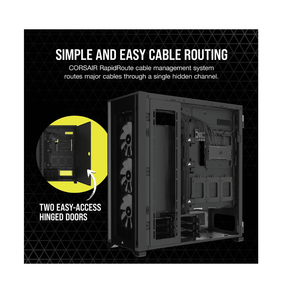 CORSAIR 7000X ICUE RGB FULL TOWER CASE TEMP GLASS 1+3BLACK — thumbnail 5 of 5
