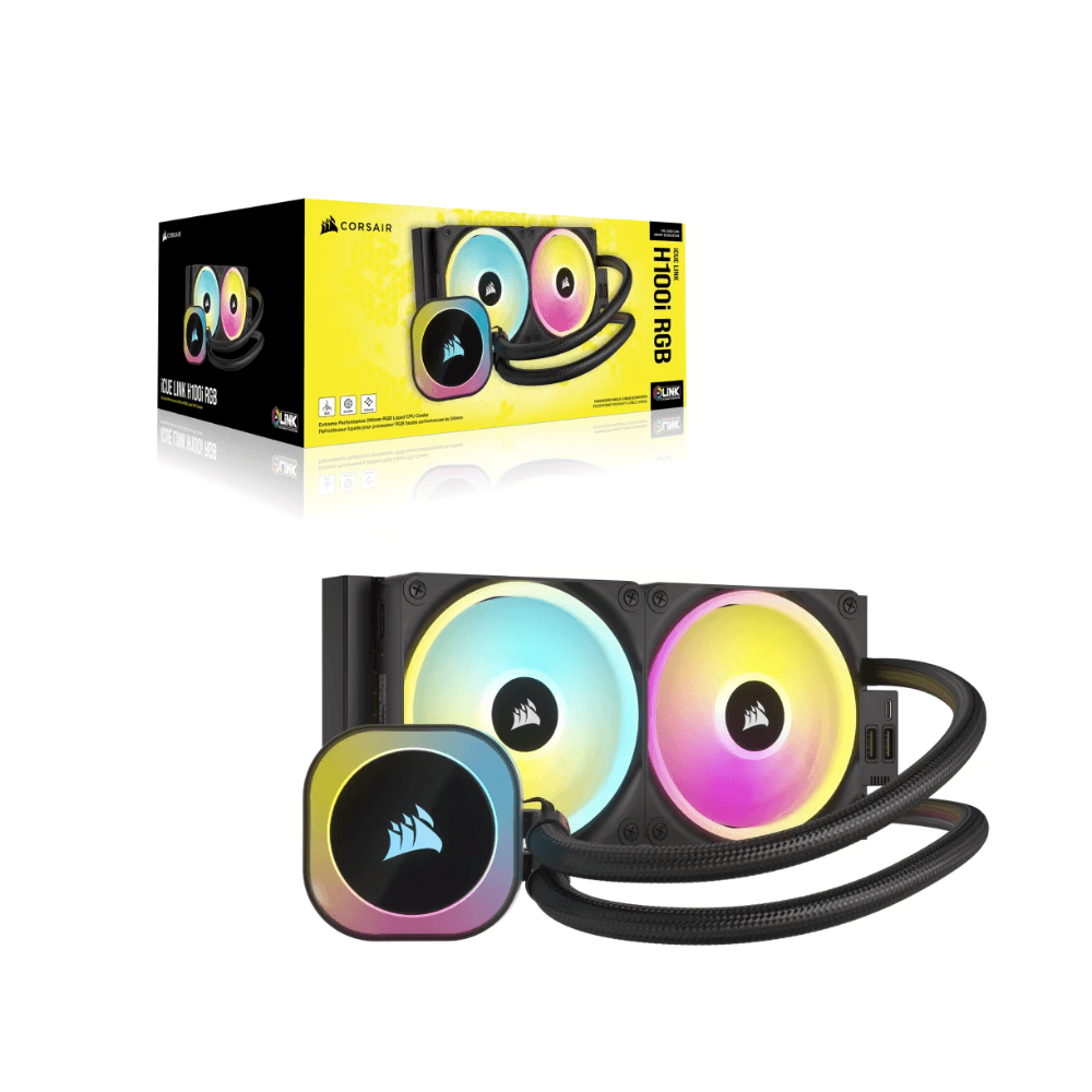 CORSAIR FAN COOLING LIQUID iCUE LINK H100i 240mm RGB BLACK — thumbnail 3 of 5