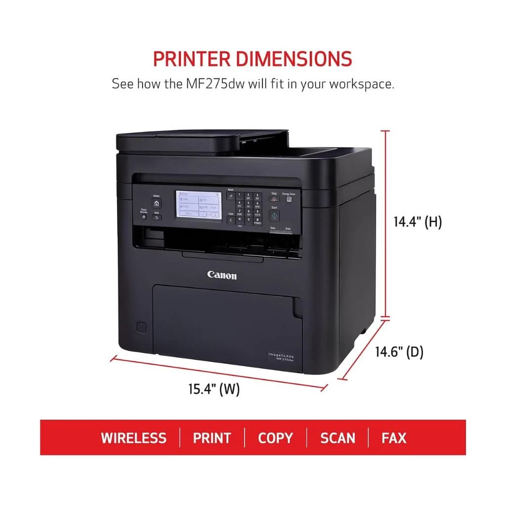 Canon imageCLASS MF275dw - Mono Laser 4-in-1 Printer — thumbnail 2 of 6