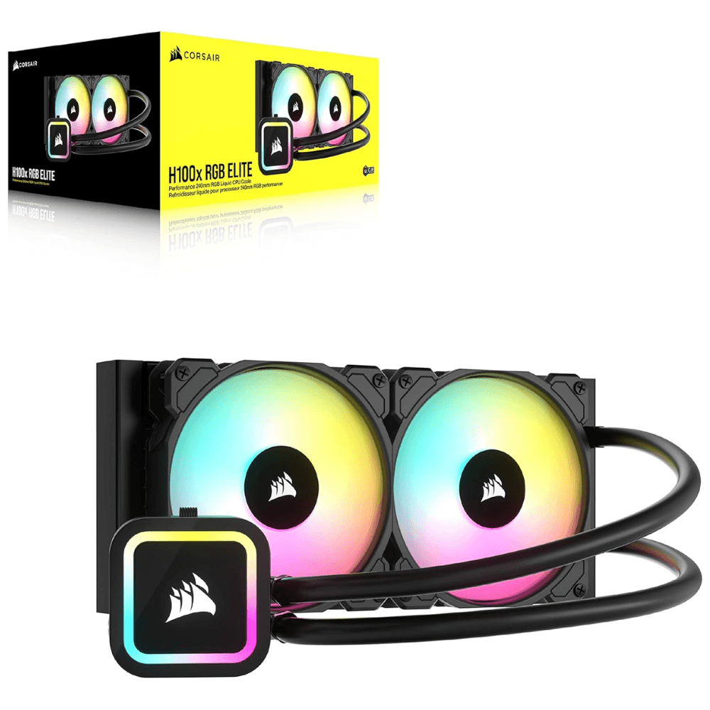 CORSAIR iCUE H100x RGB ELITE 240mm – Black