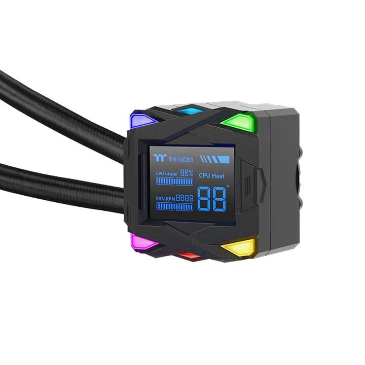 Thermaltake LA360-S ARGB Sync 360 mm AIO Liquid Cooler – 2.4″ Segment LCD, Gaming Water Block, 3× 120 mm ARGB Fans, Daisy-Chain Design — thumbnail 3 of 5