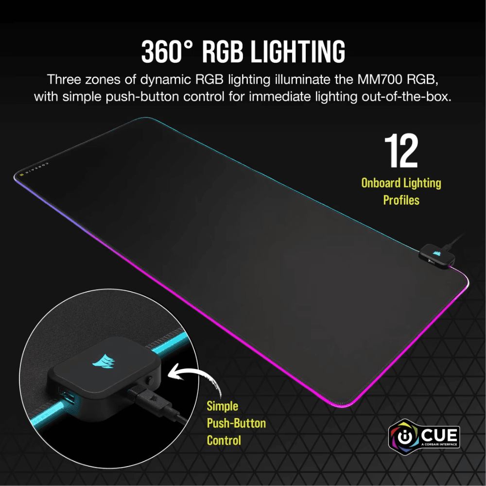 CORSAIR MOUSEPAD MM700 BLACK — thumbnail 5 of 7