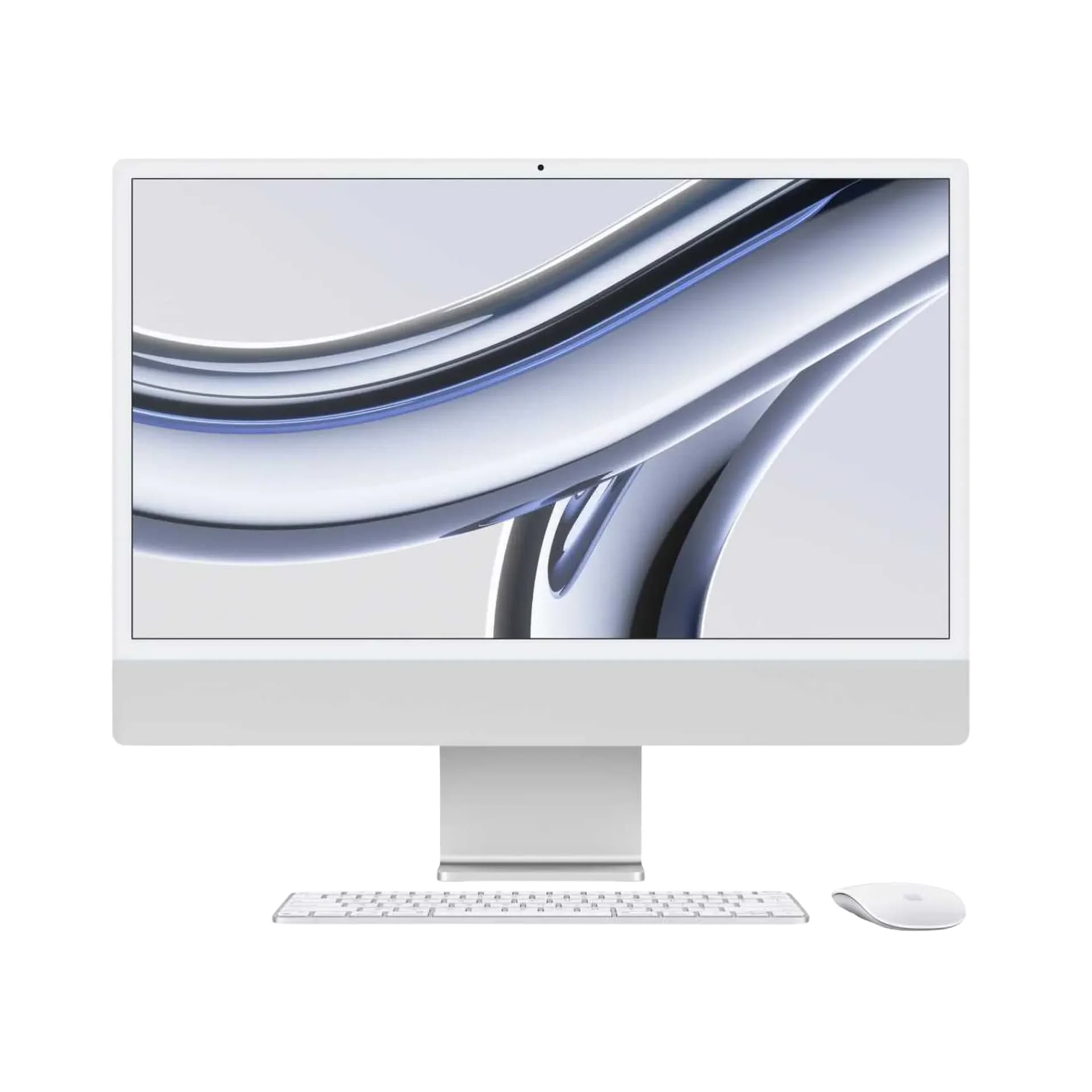 Apple iMac 24 MQRK3AB/A - A2873, M3 (8 Core), RAM 8GB, SSD 512GB, GPU (10 Core), 24 Inch 4.5K Retina display, Silver