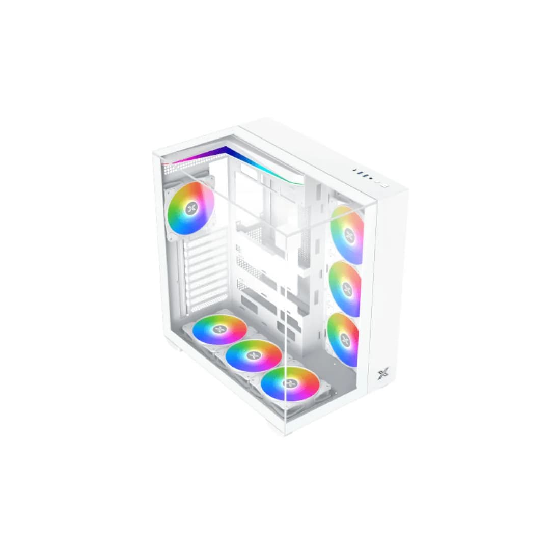 Xigmatek Aqua V Mid Tower Case - Arctic White — thumbnail 3 of 5