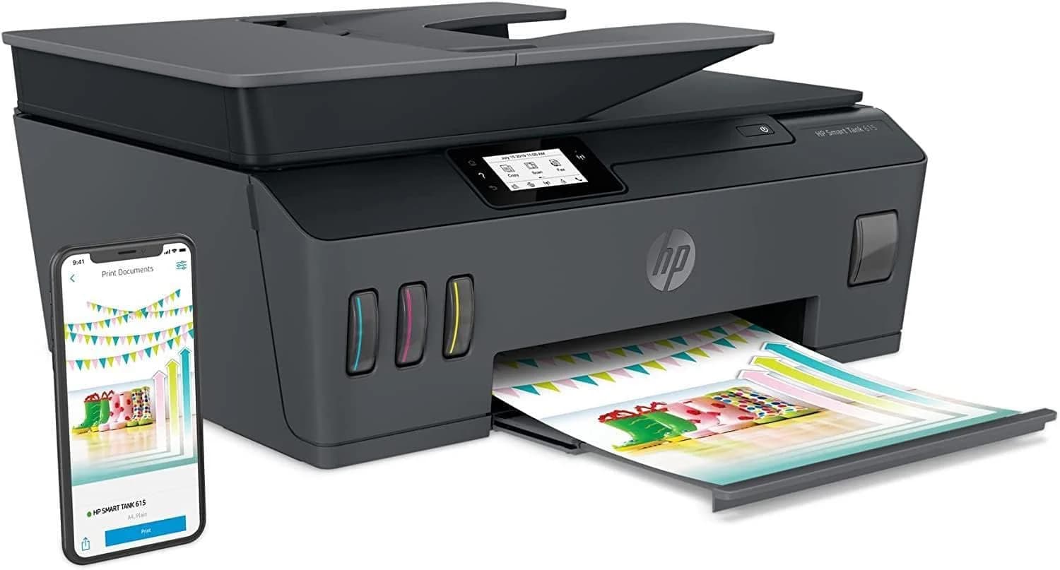 Hp Smart Tank 615 Wireless, Print, Copy, Scan, Fax, Automated Document Feeder, All In One Printer — thumbnail 4 of 5