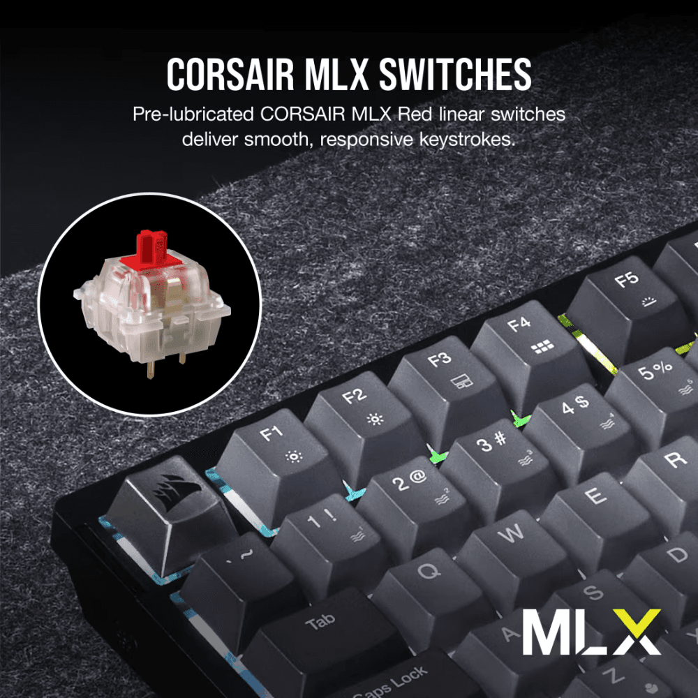 CORSAIR K65 PLUS WIRELESS 75% RGB Mechanical Gaming Keyboard — thumbnail 4 of 6