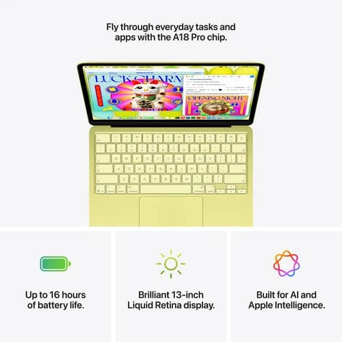 Apple 13" MacBook Neo A18 Pro 6-Core CPU -8GB RAM - 256GB SSD - 5-Core GPU - Arabic(Citrus) — thumbnail 8 of 9