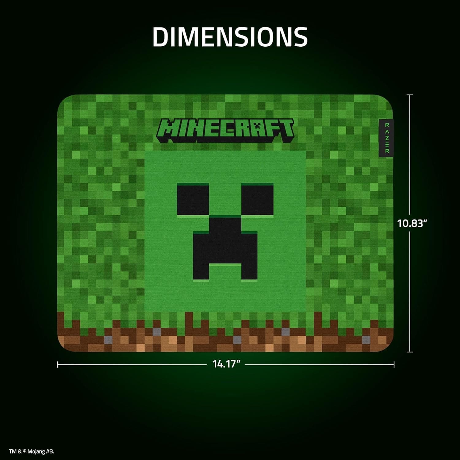 Razer Gigantus V2 Medium Gaming Mouse Pad - Minecraft Edition - Soft Surface for Precision and Contro — thumbnail 6 of 8