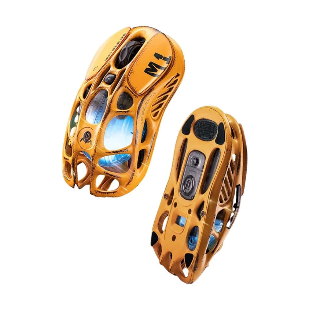 GravaStar Mercury M1 Pro Wireless PRO-YLW Gaming Mouse - Battle Worn Yellow — thumbnail 4 of 4