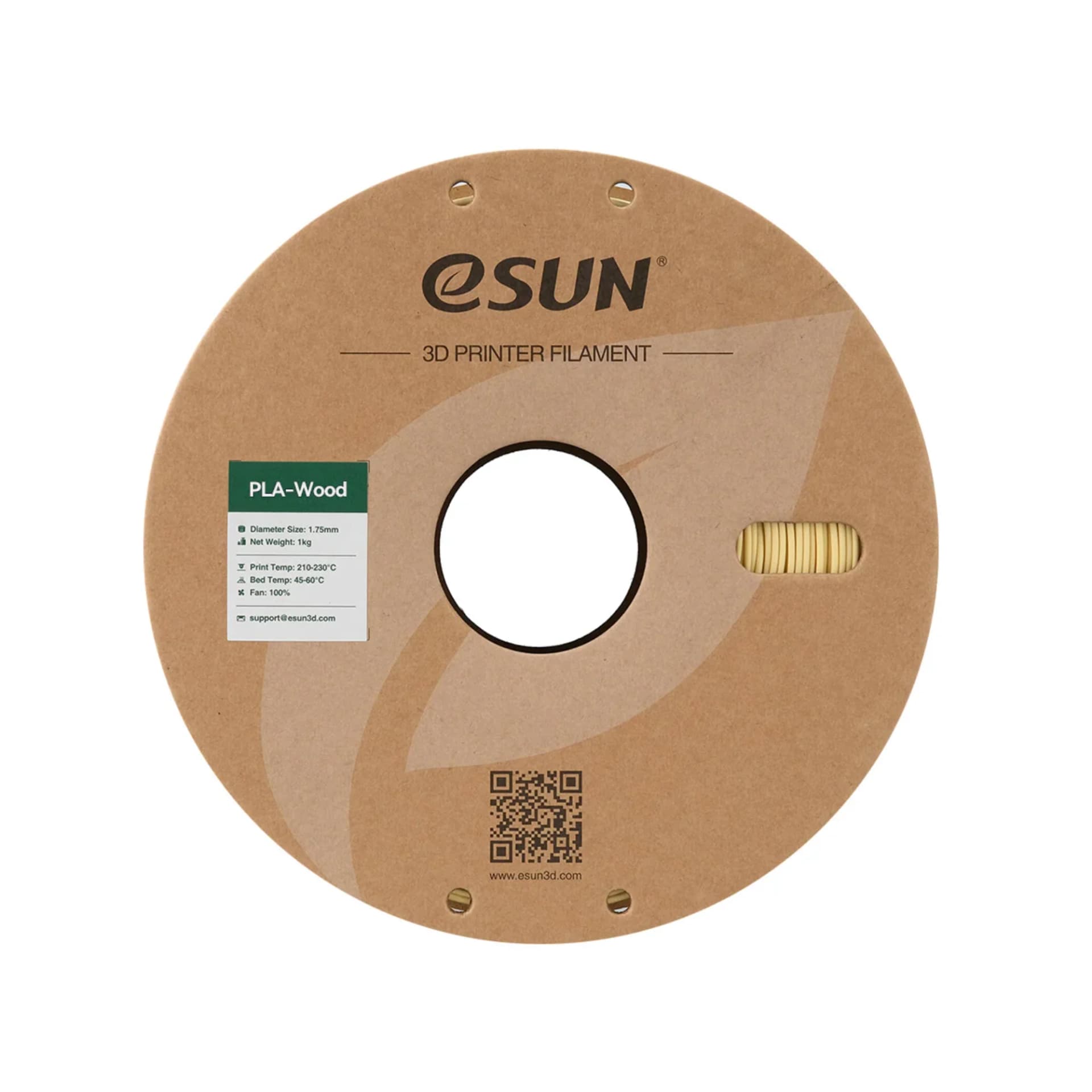 Esun PLA-Wood 3D Printing Filament 1KG - Plain Wood — thumbnail 2 of 2