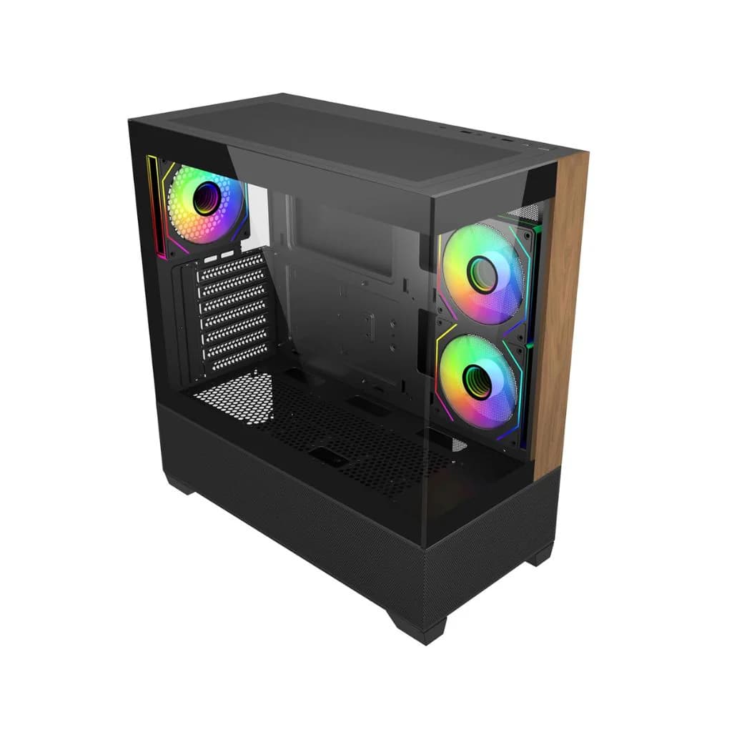 Cooler Master Master Elite 690 Wood ATX - Black — thumbnail 2 of 4