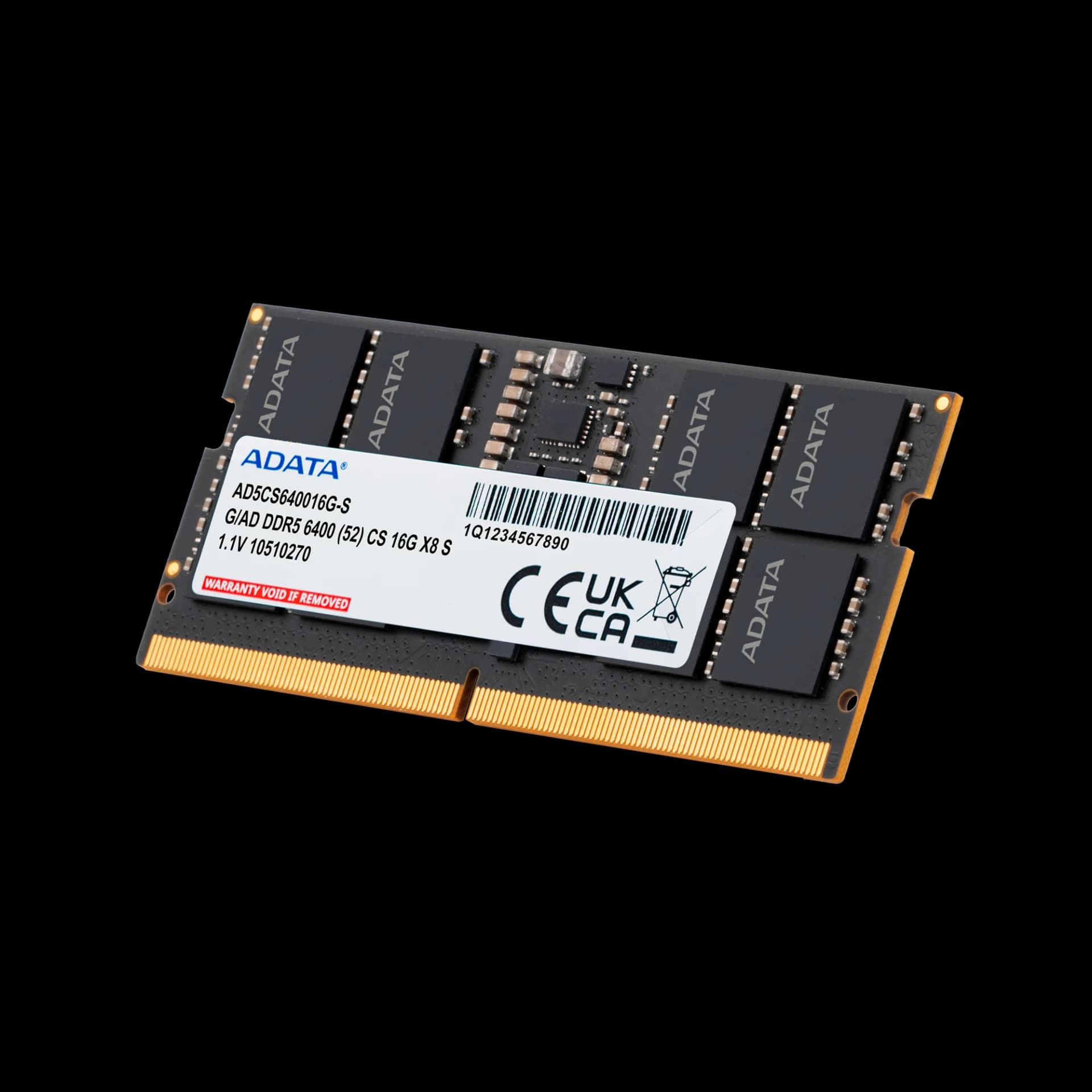 ADATA DDR5 SO-DIMM Memory Module – 6400 MT/s, 1.1 V, Built-In PMIC & On-Die ECC, 16GB Laptop RAM — thumbnail 3 of 5