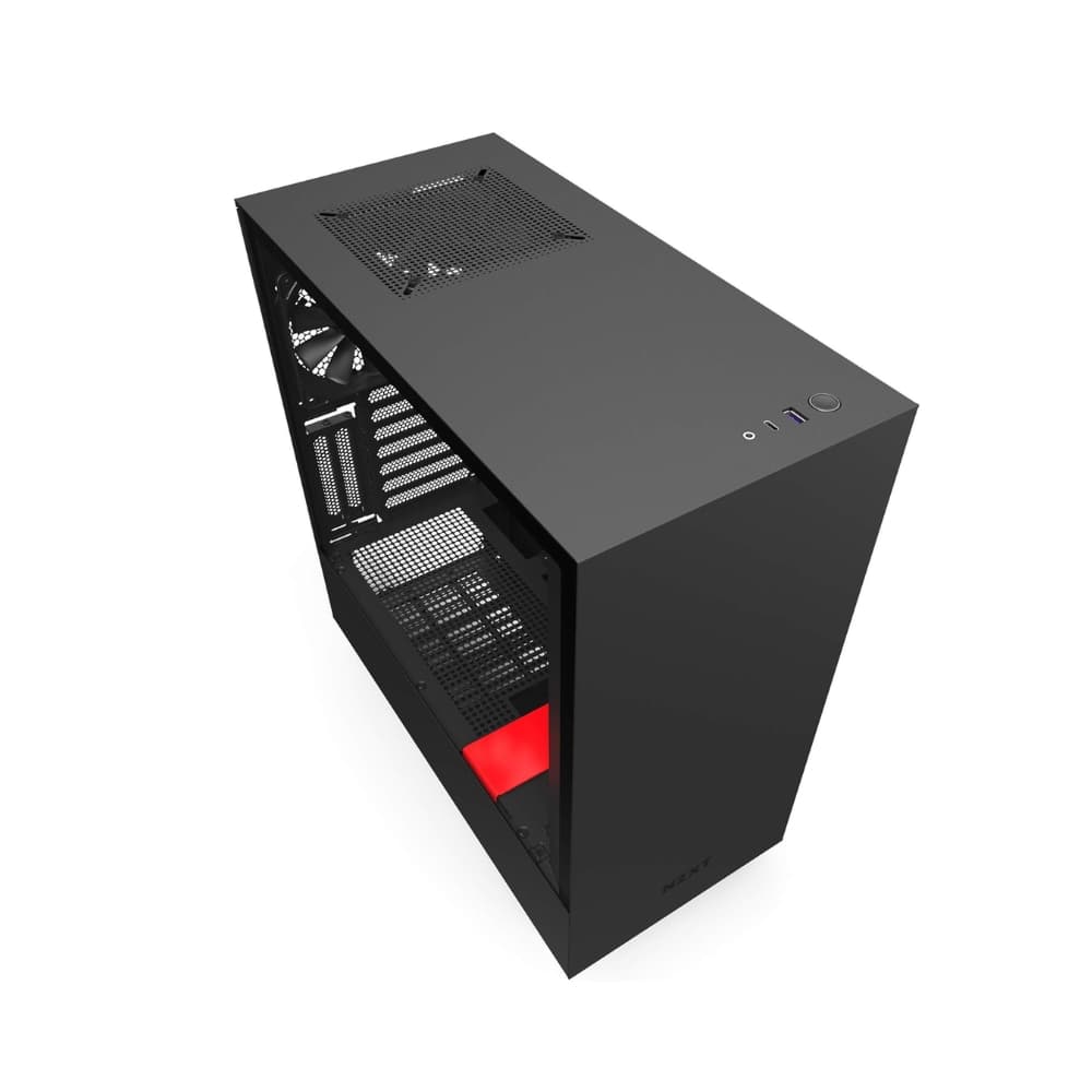 NZXT H510i MATTE GAMING MID-TOWER BLACK/RED CASE — thumbnail 4 of 6