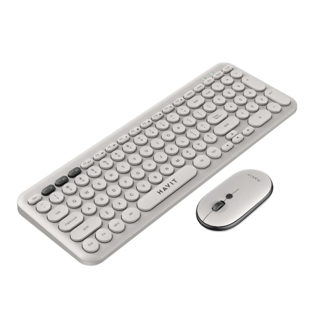 Havit KB254GCM Wireless Keyboard & Mouse Combo - Light Gray (English Layout) — thumbnail 3 of 3