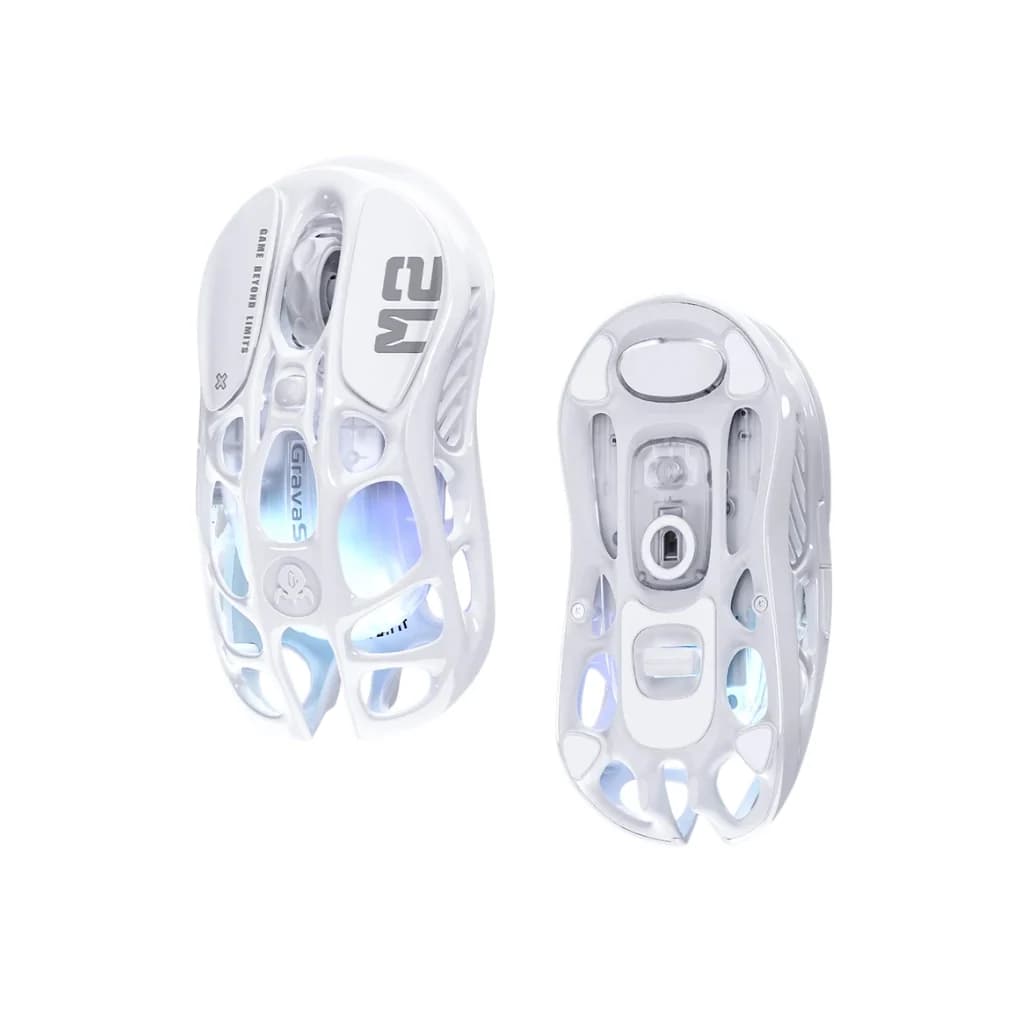GravaStar Mercury M2 Wireless Gaming Mouse - Opaline White — thumbnail 2 of 4