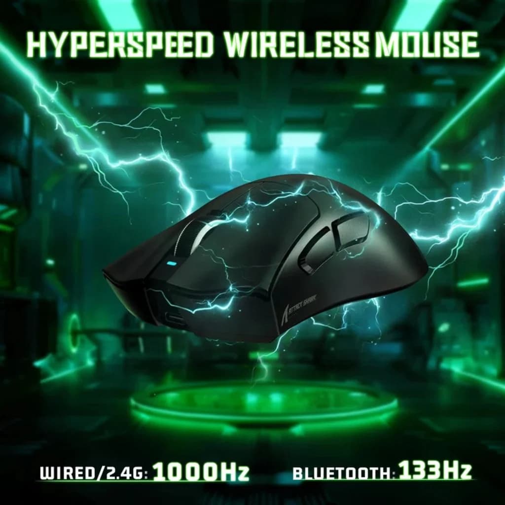 Attack Shark V3 Wireless Gaming Mouse - Black — thumbnail 2 of 5