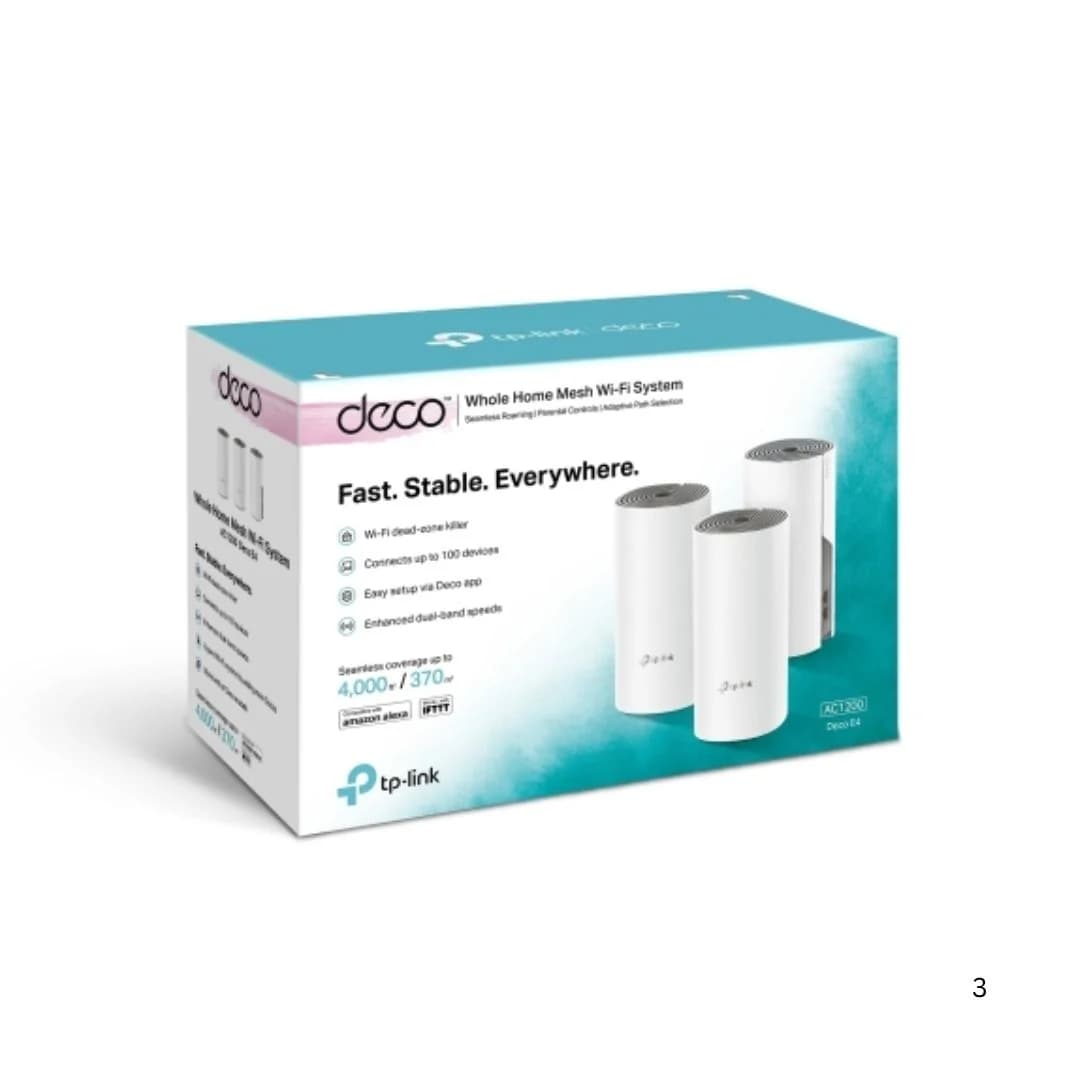 TP-Link Deco E4 AC1200 Whole Home Mesh Wi-Fi 5 System 3-Pack — thumbnail 4 of 4